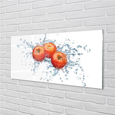Cuadro de cristal acrílico Agua tomates