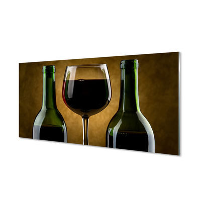 Cuadro de cristal acrílico 2 botellas de vidrio de vino