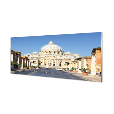 Cuadro de cristal acrílico Catedral de roma calles edificios