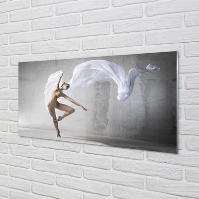 Cuadro de cristal acrílico Mujer bailando material blanco