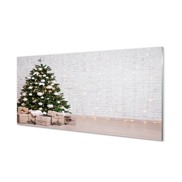 Cuadro de cristal acrílico Decoración del árbol de los regalos de navidad