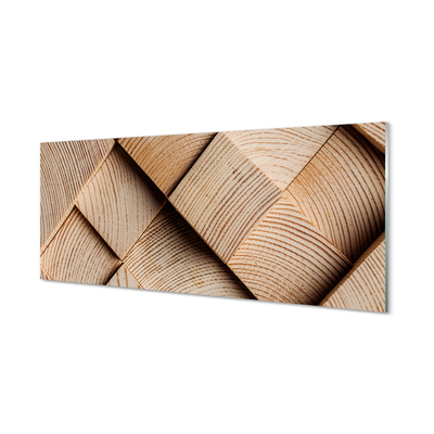 Cuadro de cristal acrílico Nudos de madera del grano
