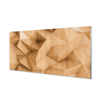 Cuadro de cristal acrílico Mosaico de madera maciza