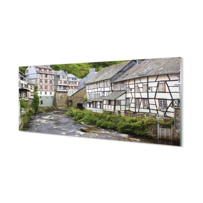 Cuadro de cristal acrílico Alemania antiguo río edificios