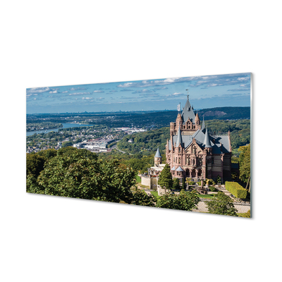 Cuadro de cristal acrílico Alemania panorama del castillo de la ciudad