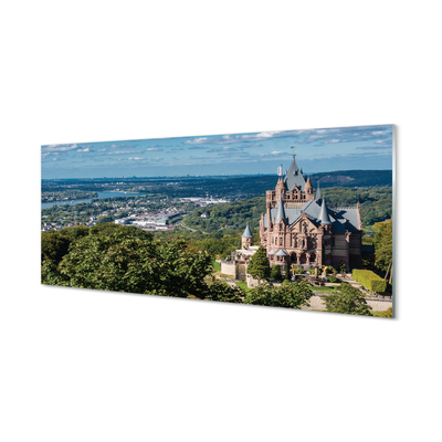 Cuadro de cristal acrílico Alemania panorama del castillo de la ciudad