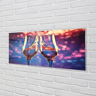 Cuadro de cristal acrílico Vidrios de colores de fondo de champán