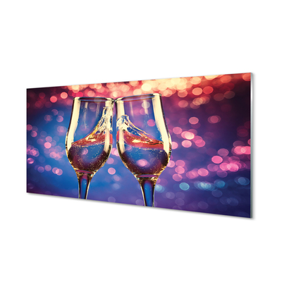 Cuadro de cristal acrílico Vidrios de colores de fondo de champán