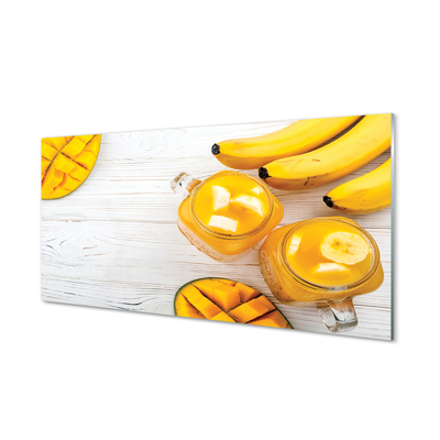 Cuadro de cristal acrílico Plátano batido de mango