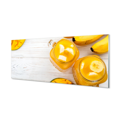 Cuadro de cristal acrílico Plátano batido de mango