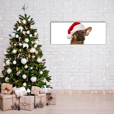 Cuadro en plexiglás Navidad del perro del dogo