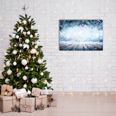 Cuadro en plexiglás Invierno de la nieve del árbol de navidad