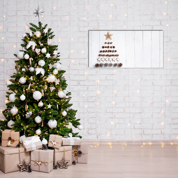 Cuadro en plexiglás árboles de Navidad de pan de jengibre