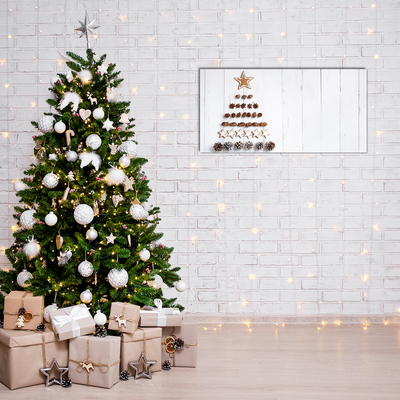 Cuadro en plexiglás árboles de Navidad de pan de jengibre