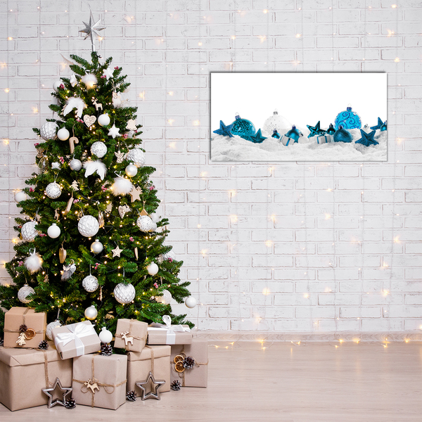 Cuadro en plexiglás bolas de nieve Decoración de Navidad