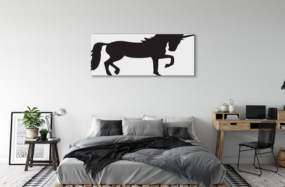 Cuadros sobre lienzo Unicornio negro