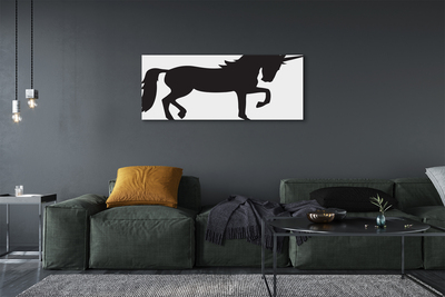 Cuadros sobre lienzo Unicornio negro
