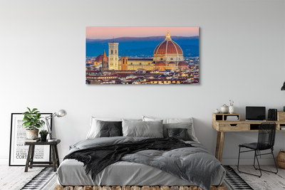 Cuadros sobre lienzo Catedral italia panorama de la noche