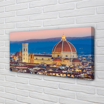 Cuadros sobre lienzo Catedral italia panorama de la noche