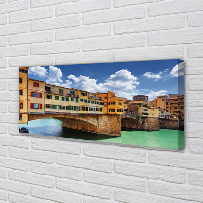 Cuadros sobre lienzo Italia edificios río puentes