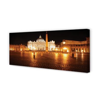 Cuadros sobre lienzo Noche roma basilica square