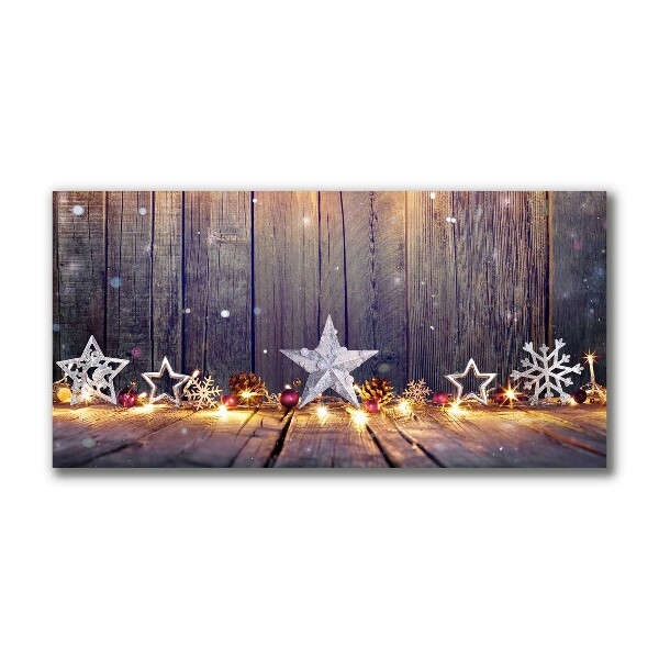 Cuadro en lienzo canvas Estrellas luces de Navidad adornos