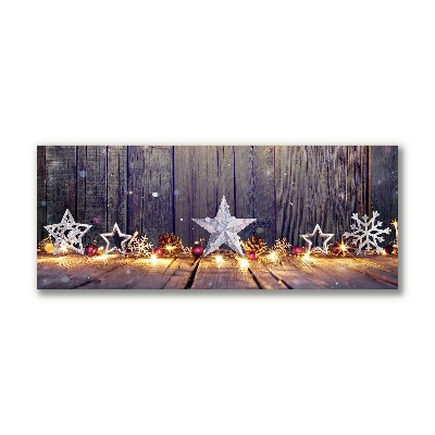 Cuadro en lienzo canvas Estrellas luces de Navidad adornos