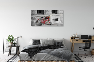 Cuadros sobre lienzo Bicicleta roja con una cesta