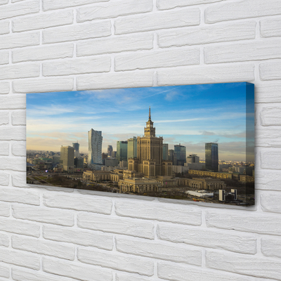 Cuadros sobre lienzo Panorama de los rascacielos varsovia