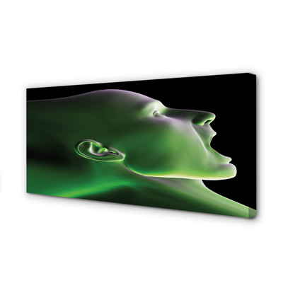Cuadros sobre lienzo La luz verde la cabeza del hombre
