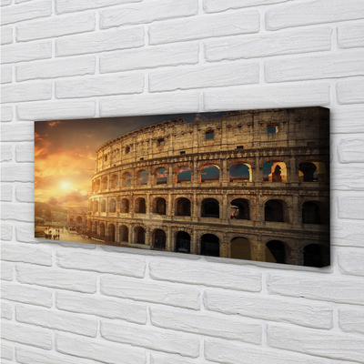 Cuadros sobre lienzo Roma coliseo puesta de sol