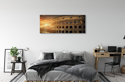 Cuadros sobre lienzo Roma coliseo puesta de sol