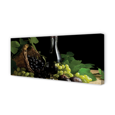 Cuadros sobre lienzo Hojas de uva de vinificación basura