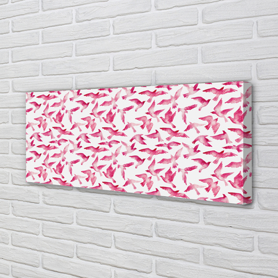 Cuadros sobre lienzo Pájaros de color rosa