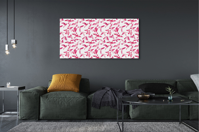 Cuadros sobre lienzo Pájaros de color rosa