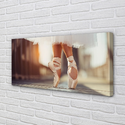 Cuadros sobre lienzo Zapatillas de ballet blancas de la mujer - Tulup.es