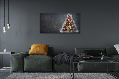 Cuadros sobre lienzo Decoraciones de árboles de navidad