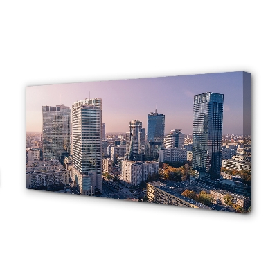 Cuadros sobre lienzo Panorama de rascacielos de varsovia
