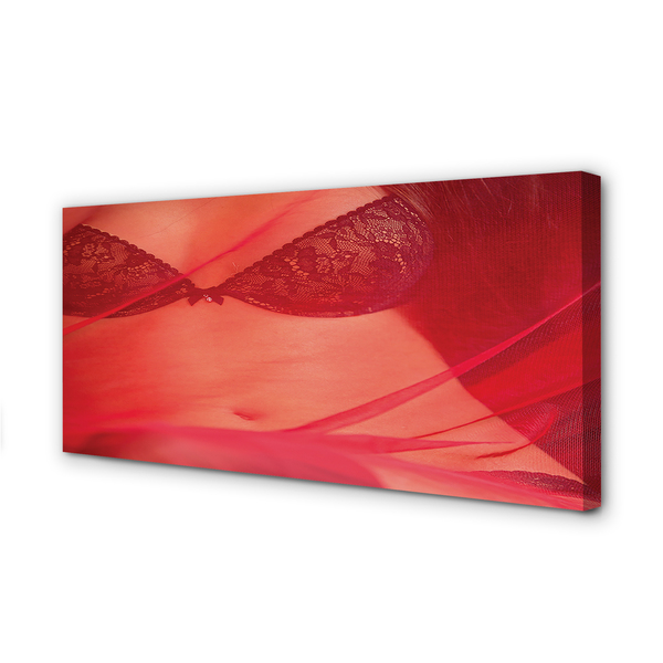 Cuadros sobre lienzo Mujer en tul rojo