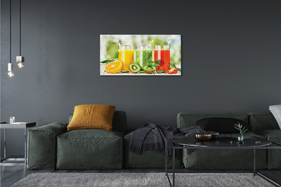 Cuadros sobre lienzo Cócteles kiwi de la fresa