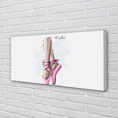 Cuadros sobre lienzo Zapatillas de ballet de color rosa