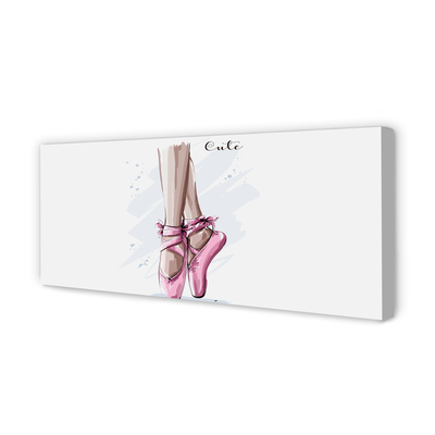 Cuadros sobre lienzo Zapatillas de ballet de color rosa