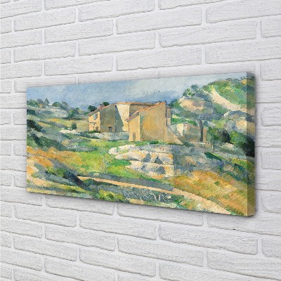 Cuadros sobre lienzo Arte casa pintada en la colina