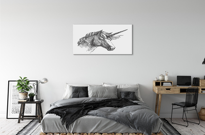 Cuadros sobre lienzo Dibujo de unicornio