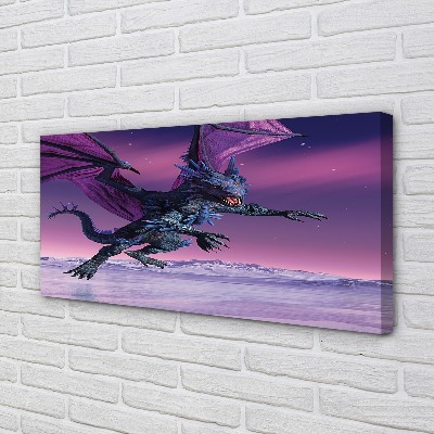 Cuadros sobre lienzo Cielo colorido del dragón