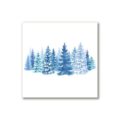 Cuadro en lienzo canvas Invierno de la nieve árboles de navidad