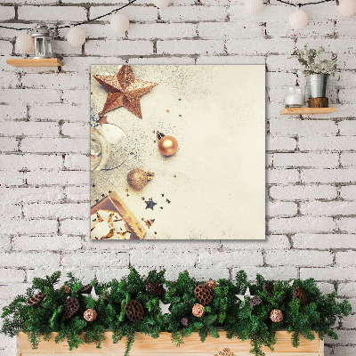 Cuadro en lienzo canvas chucherías de la Navidad