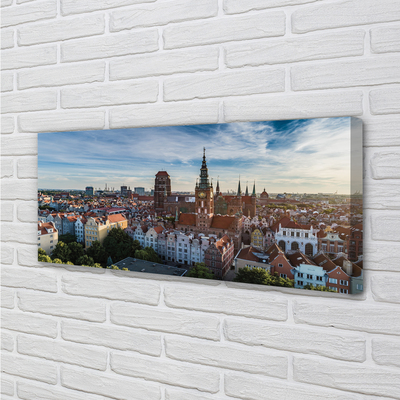 Cuadros sobre lienzo Iglesia panorama de gdansk