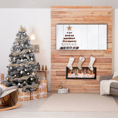 Cuadro en lienzo canvas árboles de Navidad de pan de jengibre
