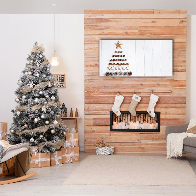 Cuadro en lienzo canvas árboles de Navidad de pan de jengibre